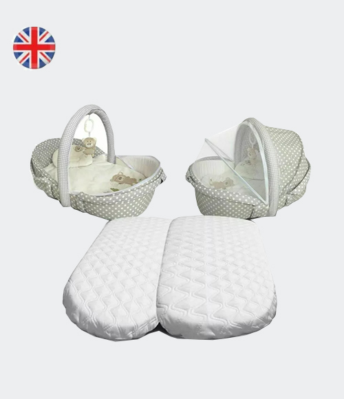 Pram Basket Oval Mattress Soft Quilted Breathable Anti Allergic All Sizes UK