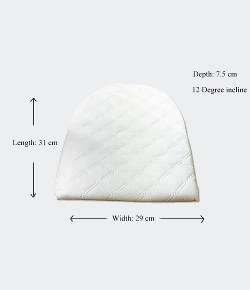Baby Wedge Oval Pillow Anti Reflux Colic Cushion For Pram Crib Cot Bed Flat Head