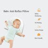 Baby Wedge Oval Pillow Anti Reflux Colic Cushion For Pram Crib Cot Bed Flat Head