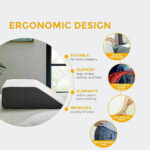 Leg Pillow Elevating Wedge Foam Rest Pillow Back Hip Knee Support UK Made