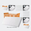 SnuzPod 2 Replacement Mattress Bedside Crib Quilted Soft Breathable 80.5x36.5x5