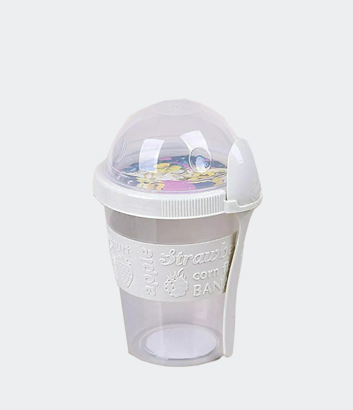 Cereal Cup & Spoon Yoghurt Fruit Overnight Oats Take and Go Food Container UK