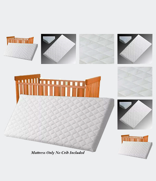 SnuzPod4 Replacement Mattress Bedside Crib Quilted Breathable Anti-Allergic Soft