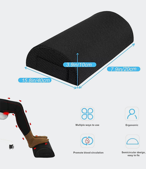 Footrest Under Desk High Density Foam Ergonomic Foot Rest Cushion, Foot Pillow