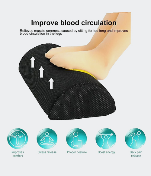 Footrest Under Desk High Density Foam Ergonomic Foot Rest Cushion, Foot Pillow