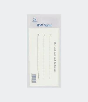 Last Will And Testament Form Printed Envelope and Example Sealed Envelope
