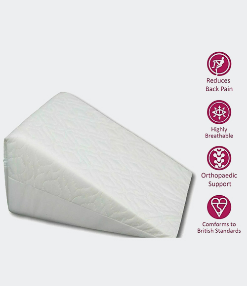 Large Triangle Wedge Pillow Acid Reflux Support Bed Back Foam Cushion