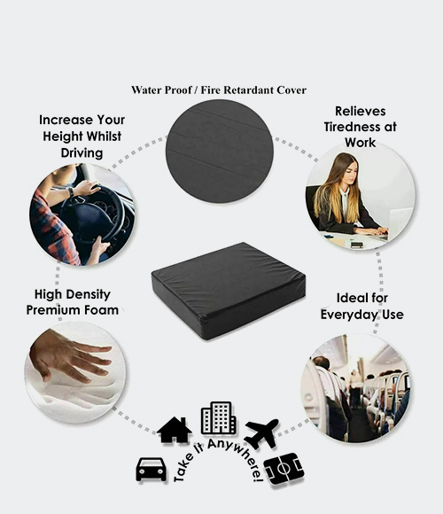 Pressure Relief Wheelchair Foam Seat Pad Cushion