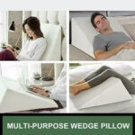 Wedge Pillow Foam Back Support Bed Removable Zip Quilted Cover Foam Right Angle